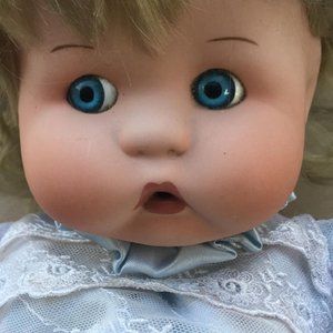Gwen Ross Porcelain Baby Doll in Blue Dress